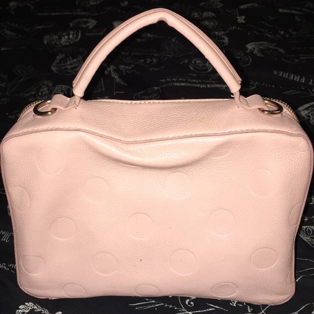 Peach square handbag